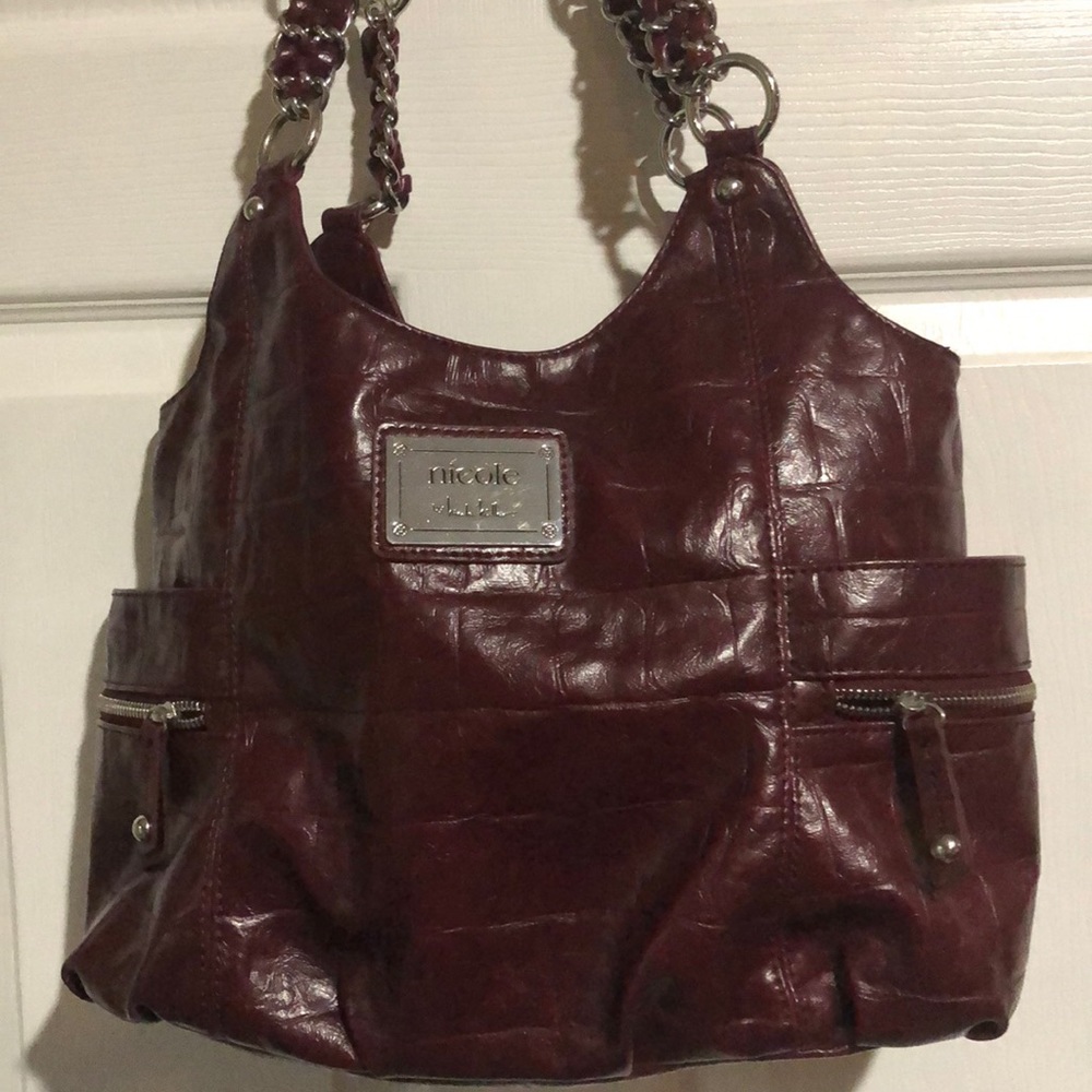 Burgundy Nicole Mille bag. EUC